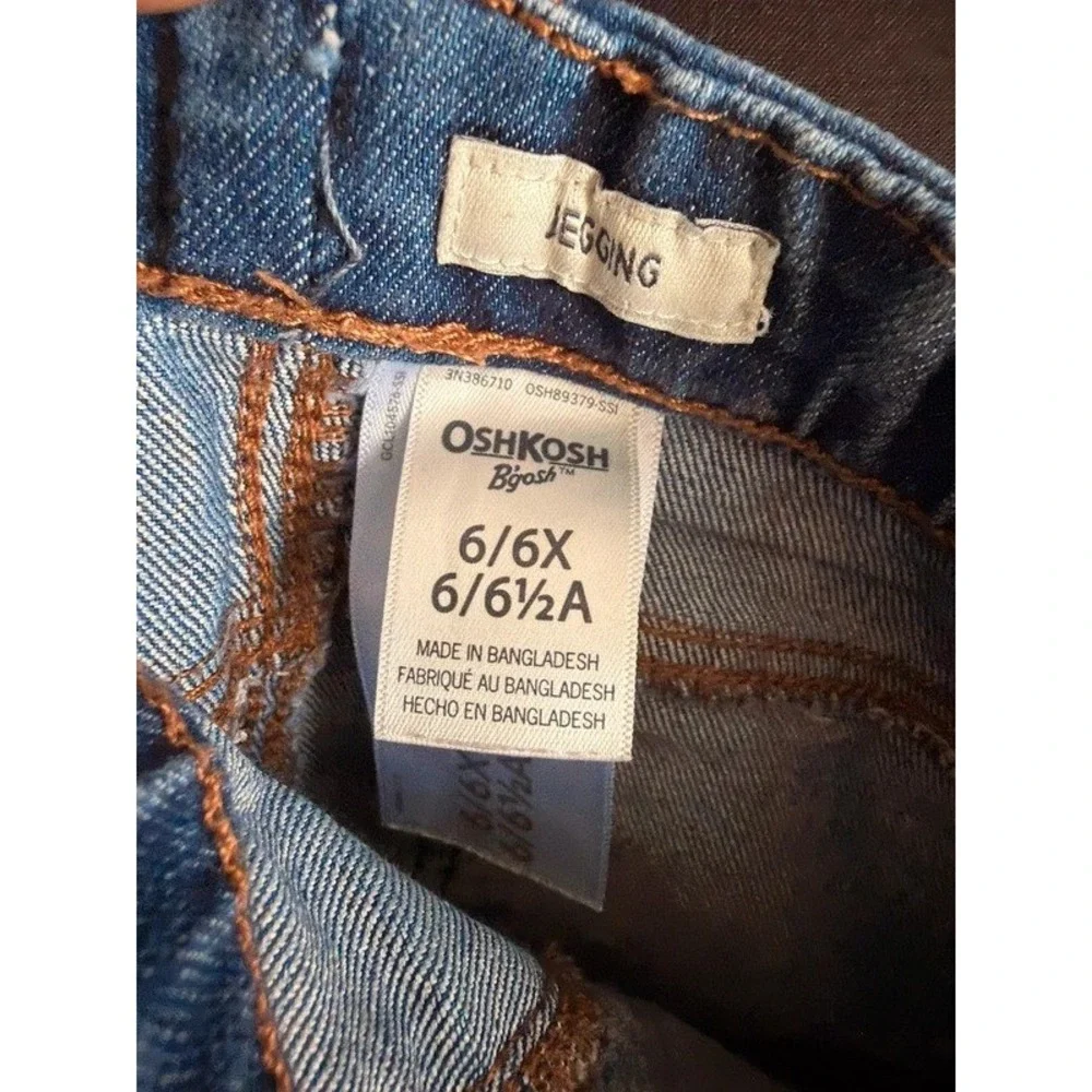 OshKosh Jeggings 6/6X Blue Casual Skinny Stretch Elastic Waist Pull On Jeans